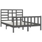 vidaXL Estructura de cama madera maciza gris King Size 150x200 cm vidaXL Estructura de cama madera maciza gris King Size 150x200 cm