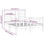 vidaXL Estructura de cama madera maciza gris King Size 150x200 cm vidaXL Estructura de cama madera maciza gris King Size 150x200 cm