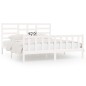 vidaXL Estructura de cama madera maciza blanca Super King 180x200 cm