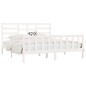 vidaXL Estructura de cama madera maciza blanca Super King 180x200 cm