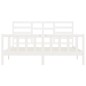 vidaXL Estructura de cama madera maciza blanca Super King 180x200 cm