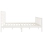 vidaXL Estructura de cama madera maciza blanca Super King 180x200 cm
