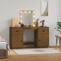 vidaXL Juego de tocador con LED madera maciza de pino marrón miel vidaXL Juego de tocador con LED madera maciza de pino marrón miel
