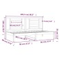 vidaXL Sofá cama madera maciza de pino negro 90x200 cm