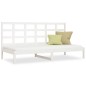 vidaXL Sofá cama madera maciza de pino blanco 80x200 cm vidaXL Sofá cama madera maciza de pino blanco 80x200 cm