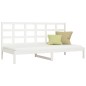 vidaXL Sofá cama madera maciza de pino blanco 80x200 cm vidaXL Sofá cama madera maciza de pino blanco 80x200 cm