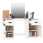 vidaXL Juego de tocador con LED madera maciza de pino blanco vidaXL Juego de tocador con LED madera maciza de pino blanco