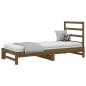 vidaXL Sofá cama extraíble madera maciza de pino marrón 2x(90x200) cm vidaXL Sofá cama extraíble madera maciza de pino marrón 2x(90x200) cm