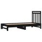 vidaXL Sofá cama extraíble madera maciza de pino negro 2x(90x200) cm vidaXL Sofá cama extraíble madera maciza de pino negro 2x(90x200) cm