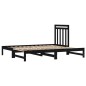 vidaXL Sofá cama extraíble madera maciza de pino negro 2x(90x200) cm vidaXL Sofá cama extraíble madera maciza de pino negro 2x(90x200) cm