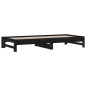 vidaXL Sofá cama extraíble madera maciza de pino negro 2x(90x200) cm vidaXL Sofá cama extraíble madera maciza de pino negro 2x(90x200) cm