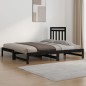 vidaXL Sofá cama extraíble madera maciza de pino negro 2x(90x200) cm vidaXL Sofá cama extraíble madera maciza de pino negro 2x(90x200) cm