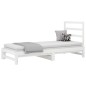 vidaXL Sofá cama extraíble madera maciza de pino blanco 2x(90x190) cm vidaXL Sofá cama extraíble madera maciza de pino blanco 2x(90x190) cm