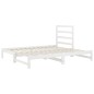 vidaXL Sofá cama extraíble madera maciza de pino blanco 2x(90x190) cm vidaXL Sofá cama extraíble madera maciza de pino blanco 2x(90x190) cm