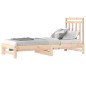 vidaXL Sofá cama extraíble madera maciza de pino 2x(90x200) cm vidaXL Sofá cama extraíble madera maciza de pino 2x(90x200) cm