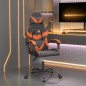 vidaXL Silla gaming giratoria cuero sintético negro y naranja vidaXL Silla gaming giratoria cuero sintético negro y naranja