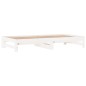 vidaXL Sofá cama extraíble madera maciza de pino blanco 2x(90x190) cm vidaXL Sofá cama extraíble madera maciza de pino blanco 2x(90x190) cm