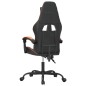 vidaXL Silla gaming giratoria cuero sintético negro y naranja vidaXL Silla gaming giratoria cuero sintético negro y naranja