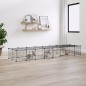 vidaXL Jaula para mascotas de 36 paneles puerta acero negro 35x35 cm