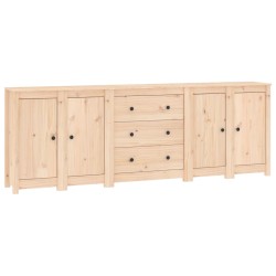 vidaXL Aparador de madera maciza de pino 230x35x80 cm