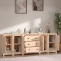 vidaXL Aparador de madera maciza de pino 230x35x80 cm vidaXL Aparador de madera maciza de pino 230x35x80 cm