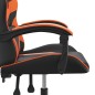 vidaXL Silla gaming giratoria cuero sintético negro y naranja vidaXL Silla gaming giratoria cuero sintético negro y naranja