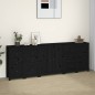 vidaXL Aparador de madera maciza de pino negro 230 x 35 x 80 cm vidaXL Aparador de madera maciza de pino negro 230 x 35 x 80 cm