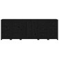 vidaXL Aparador de madera maciza de pino negro 230 x 35 x 80 cm vidaXL Aparador de madera maciza de pino negro 230 x 35 x 80 cm