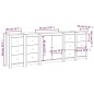 vidaXL Aparador de madera maciza de pino negro 230 x 35 x 80 cm vidaXL Aparador de madera maciza de pino negro 230 x 35 x 80 cm