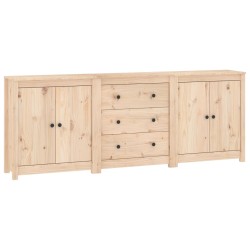 vidaXL Aparador de madera maciza de pino 210x35x80 cm