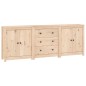 vidaXL Aparador de madera maciza de pino 210x35x80 cm
