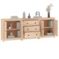 vidaXL Aparador de madera maciza de pino 210x35x80 cm