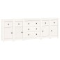 vidaXL Aparador de madera maciza de pino blanco 230 x 35 x 80 cm vidaXL Aparador de madera maciza de pino blanco 230 x 35 x 80 cm