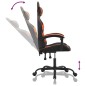vidaXL Silla gaming giratoria cuero sintético negro y naranja vidaXL Silla gaming giratoria cuero sintético negro y naranja