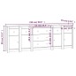 vidaXL Aparador de madera maciza de pino blanco 230 x 35 x 80 cm vidaXL Aparador de madera maciza de pino blanco 230 x 35 x 80 cm