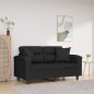 vidaXL Cojines decorativos 2 uds tela microfibra negro 40x40 cm vidaXL Cojines decorativos 2 uds tela microfibra negro 40x40 cm
