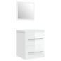 vidaXL Mueble de baño con lavabo madera contrachapada blanco brillante vidaXL Mueble de baño con lavabo madera contrachapada blanco brillante