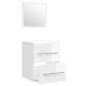 vidaXL Mueble de baño con lavabo madera contrachapada blanco brillante vidaXL Mueble de baño con lavabo madera contrachapada blanco brillante