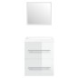 vidaXL Mueble de baño con lavabo madera contrachapada blanco brillante vidaXL Mueble de baño con lavabo madera contrachapada blanco brillante