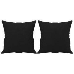 vidaXL Cojines decorativos 2 uds tela microfibra negro 40x40 cm