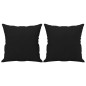 vidaXL Cojines decorativos 2 uds tela microfibra negro 40x40 cm vidaXL Cojines decorativos 2 uds tela microfibra negro 40x40 cm