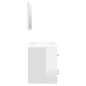vidaXL Mueble de baño con lavabo madera contrachapada blanco brillante vidaXL Mueble de baño con lavabo madera contrachapada blanco brillante