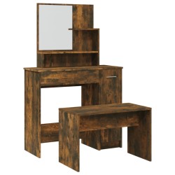 vidaXL Juego de tocador color roble ahumado 86,5x35x136 cm