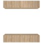 vidaXL Muebles TV 4 uds madera contrachapada roble Sonoma 80x30x30 cm