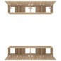 vidaXL Muebles TV 4 uds madera contrachapada roble Sonoma 80x30x30 cm