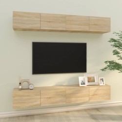 vidaXL Muebles de TV 4 piezas roble Sonoma 100x30x30 cm