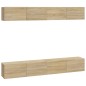 vidaXL Muebles de TV 4 piezas roble Sonoma 100x30x30 cm vidaXL Muebles de TV 4 piezas roble Sonoma 100x30x30 cm