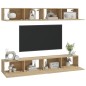 vidaXL Muebles de TV 4 piezas roble Sonoma 100x30x30 cm vidaXL Muebles de TV 4 piezas roble Sonoma 100x30x30 cm