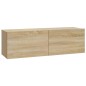 vidaXL Muebles de TV 4 piezas roble Sonoma 100x30x30 cm vidaXL Muebles de TV 4 piezas roble Sonoma 100x30x30 cm