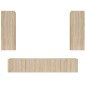 vidaXL Set de muebles para TV 4 pzas madera contrachapada roble Sonoma